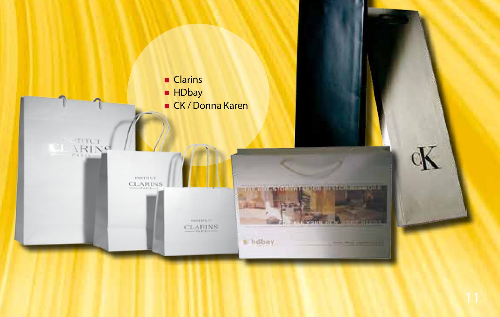 Luxury retail bags — Clarins & Calvin Klein