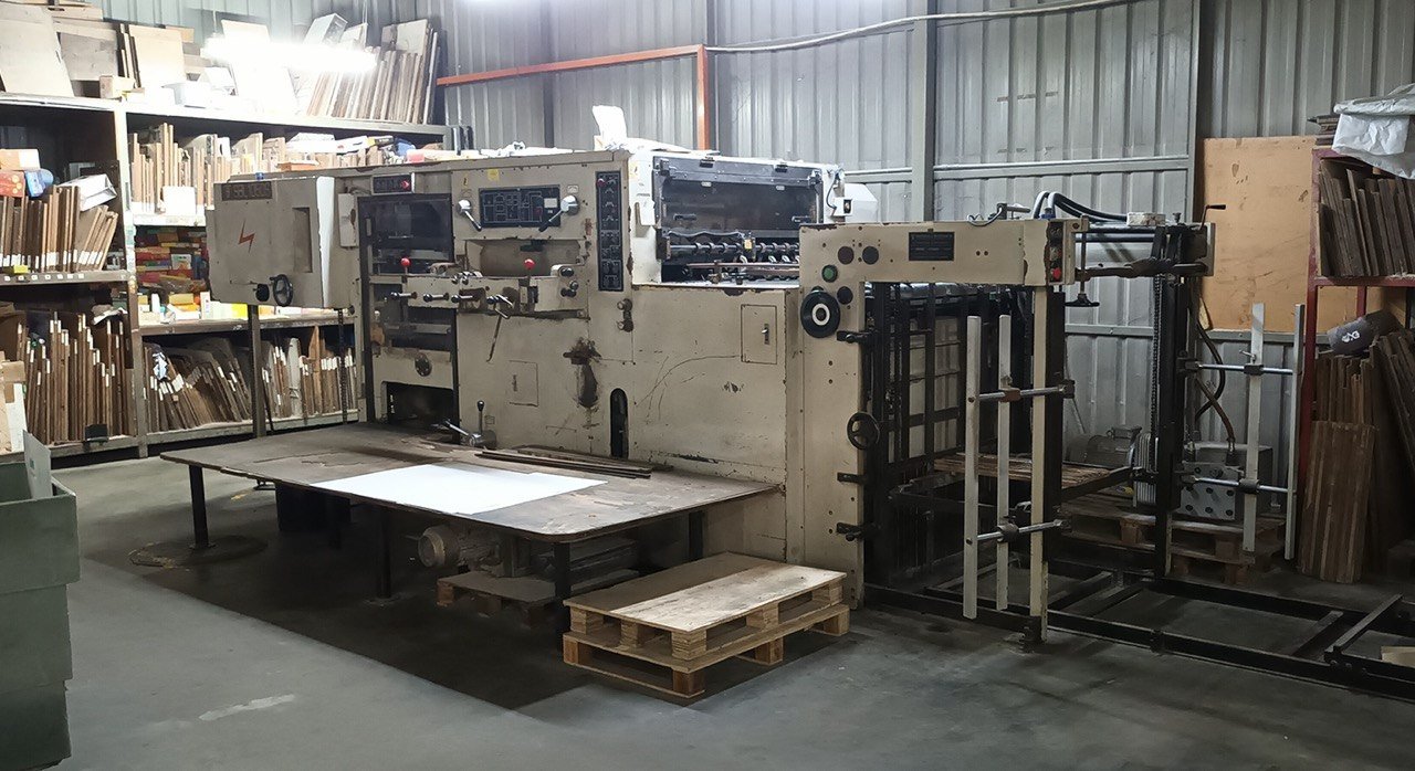 The die-cutting machine on the FirstPack factory floor