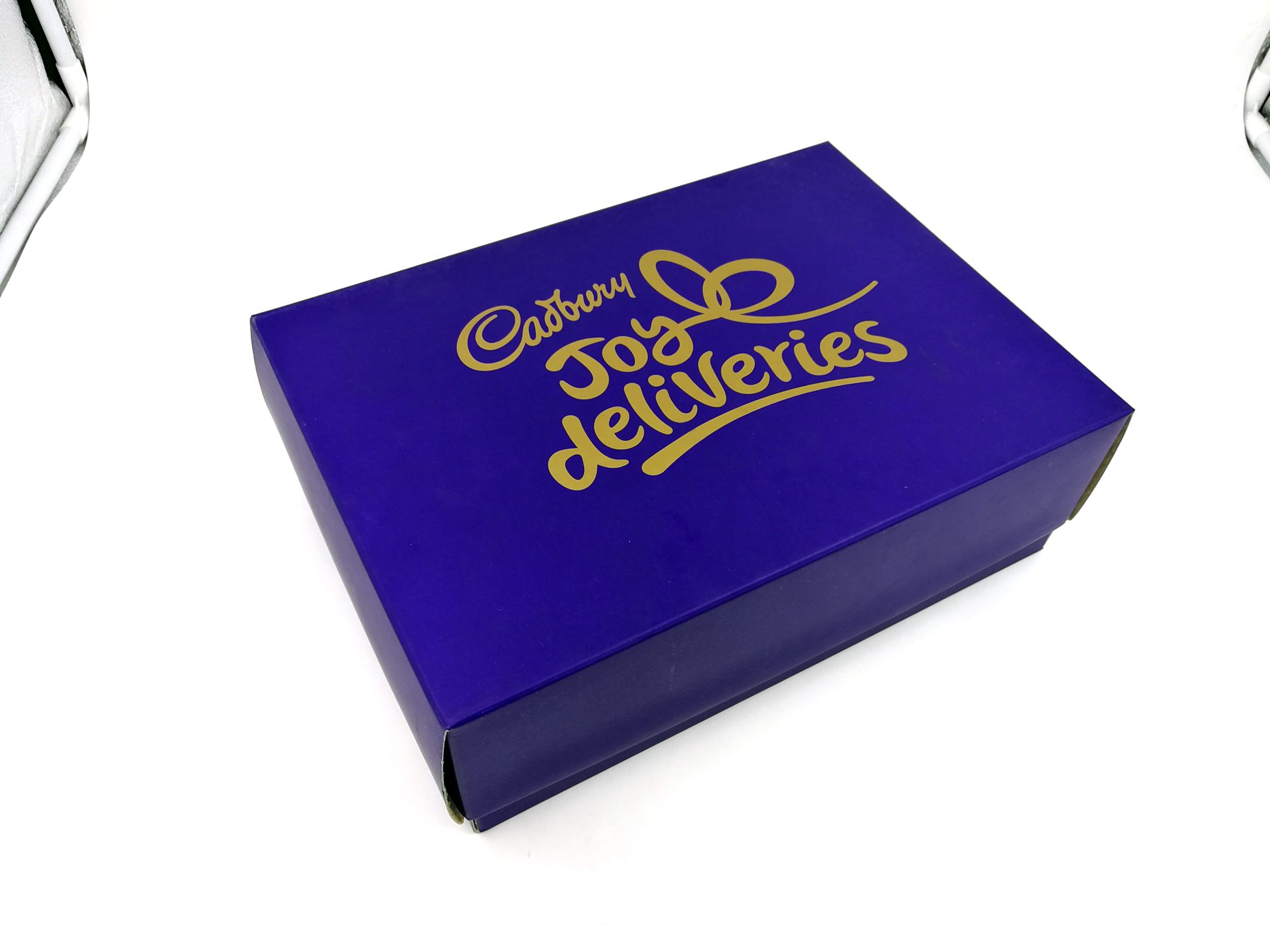 Cadbury Food Delicacies deep-purple litho carton box