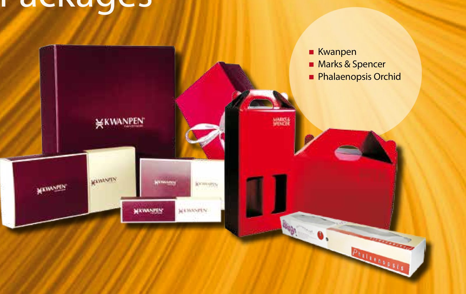 Luxury rigid gift boxes made for Kwanpen and Marks & Spencer