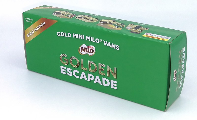 Milo — Milo ‘Golden Escapade’ Gold Mini Vans collector box